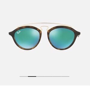 Ray-Ban Tortoise Frame with Green Lenses Women's Sunglasses